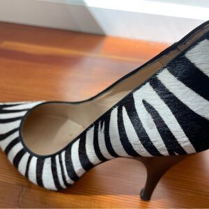 Talbots Black and White Zebra Print Heels